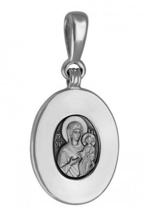 Образок Богородица Одигитрия серебряный