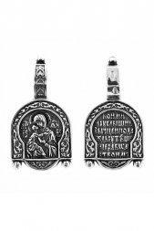 Подвеска серебряная Богородица Владимирская