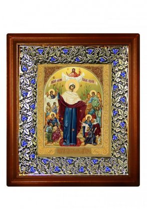 Икона Божией Матери Всех Скорбящих Радость с грошиками (21*24 см)