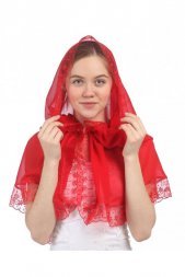 Капор-Накидка красный