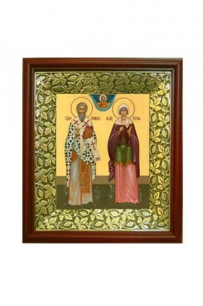 Икона Киприан и Иустиния (26,5*29,7 см)