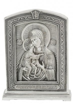 Икона Божья Матерь Феодоровская серебро 925 проба