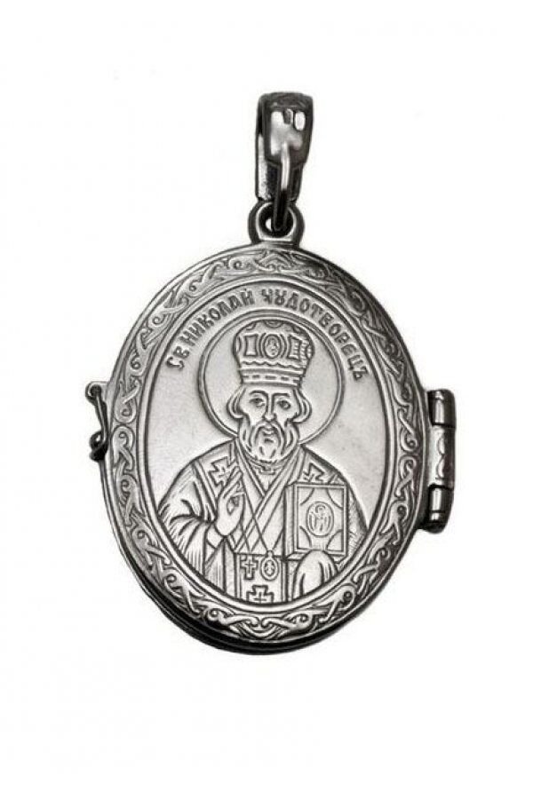 Серебряная ладанка Казанская
