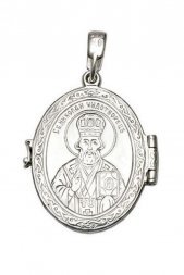 Подвеска серебряная Николай Чудотворец