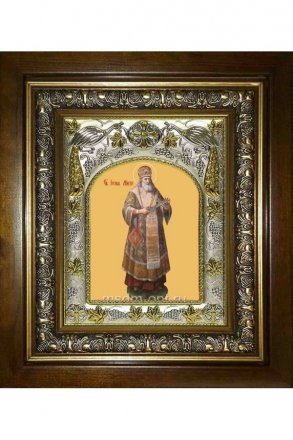 Икона Иона Московский, 14x18 см, в деревянном киоте 20х24 см