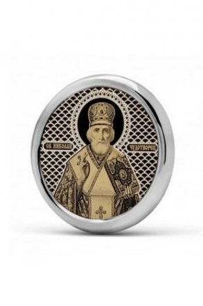 Икона Николай Чудотворец серебряная