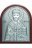 Икона Николай Чудотворец 8,5*7 см серебряная