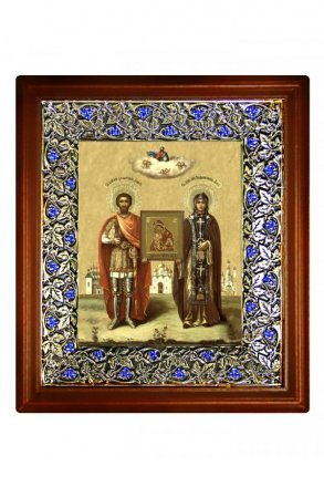 Икона Дмитрий и Евфросиния (26,5*29,7 см)