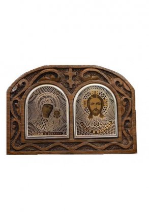 Икона Казанская Божья Матерь и Спаситель