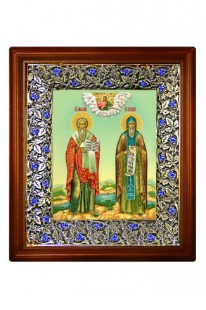 Икона Кирилл и Мефодий (26,5*29,7 см)