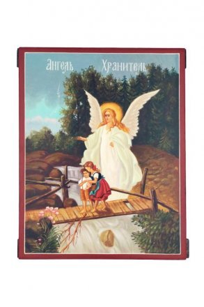 Икона Ангел Хранитель рукописная 17 на 21