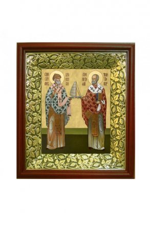 Икона Спиридон Тримифунтский и Николай Чудотворец (21*24 см)