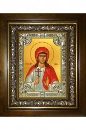 Икона Алла Готфская, 18x24 см, со стразами, в деревянном киоте
