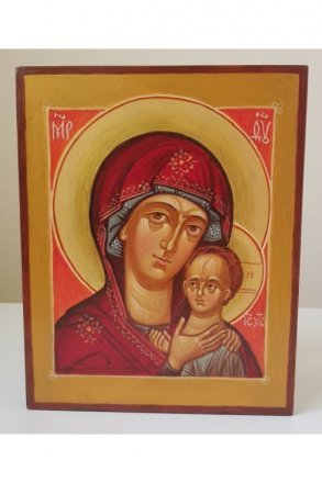 Икона Божьей Матери Петровская 17 на 21 см рукописная