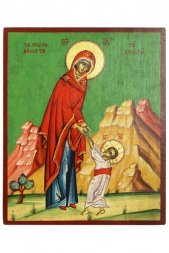 Икона Икона Божья Матерь Первые шаги Христа писаная