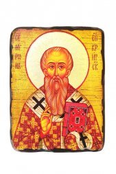 Икона Мирон Критский под старину (13 х 17,5 см)