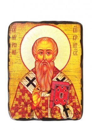Икона Мирон Критский под старину (13 х 17,5 см)