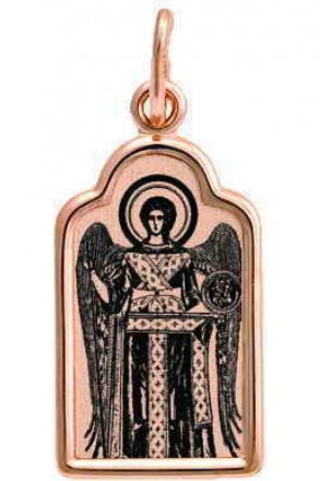 Нательная иконка золотая Архангел Михаил