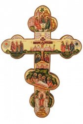 Крест православный восьмиконечный рукописный 22,5 на 16 см