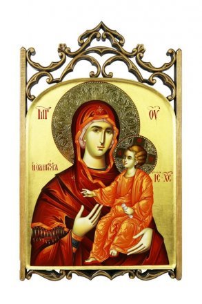 Икона Божья Матерь Одигитрия писаная