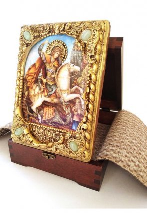Икона Георгий Победоносец 19*14 см
