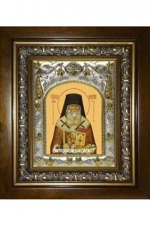 Икона Мелетий Рязанский и Зарайский, 14x18 см, в деревянном киоте 20х24 см